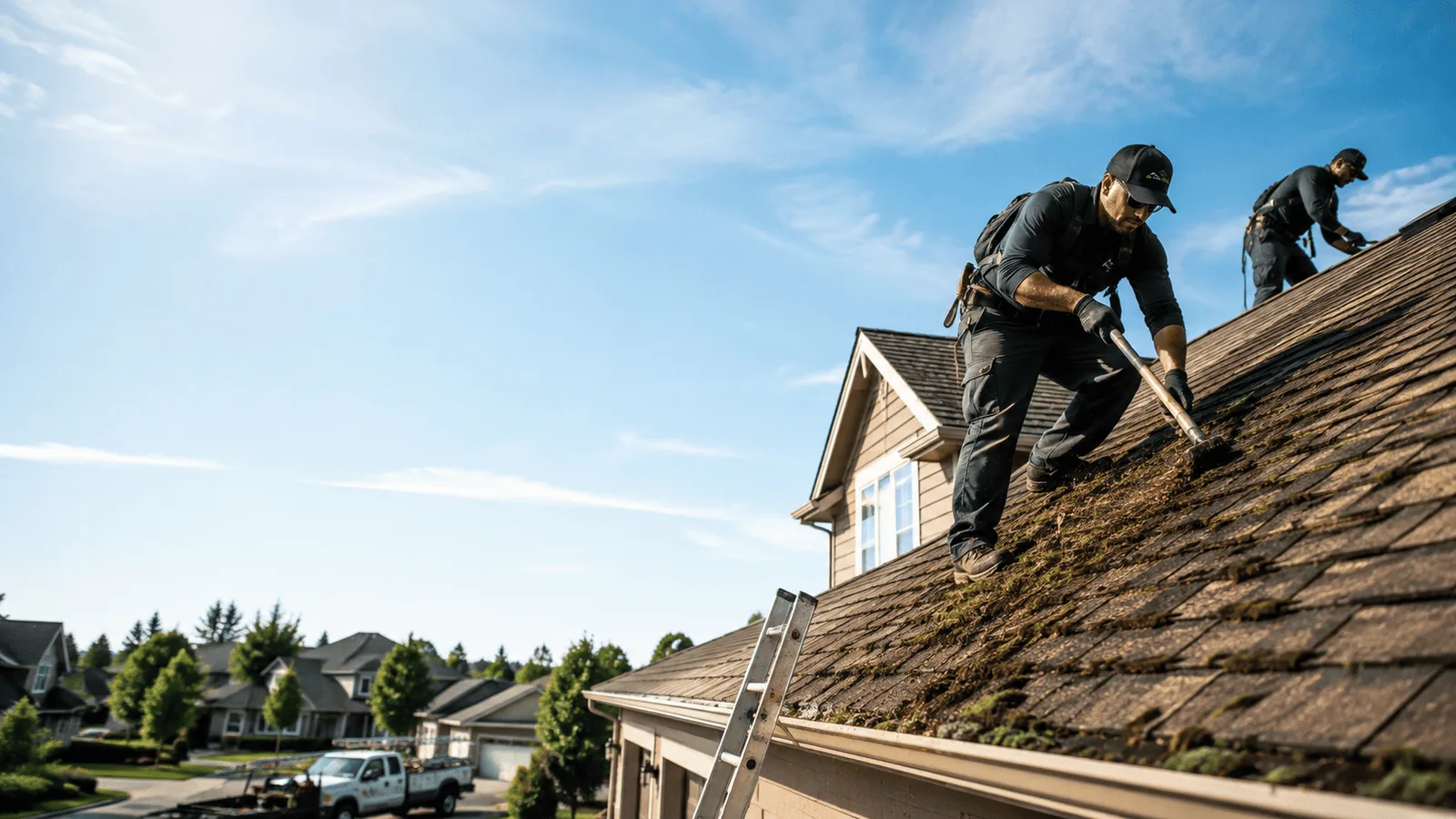 Roof Moss Removal in Greenview, IL near me